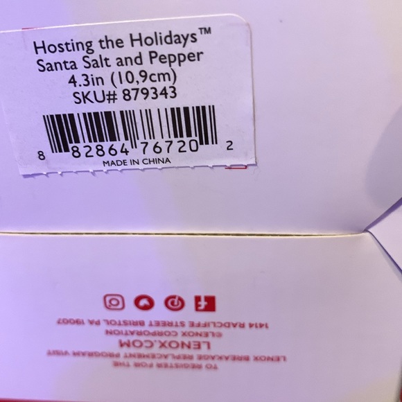 NIB LENOX “Holiday” Salt and Pepper Set - Picture 2 of 4